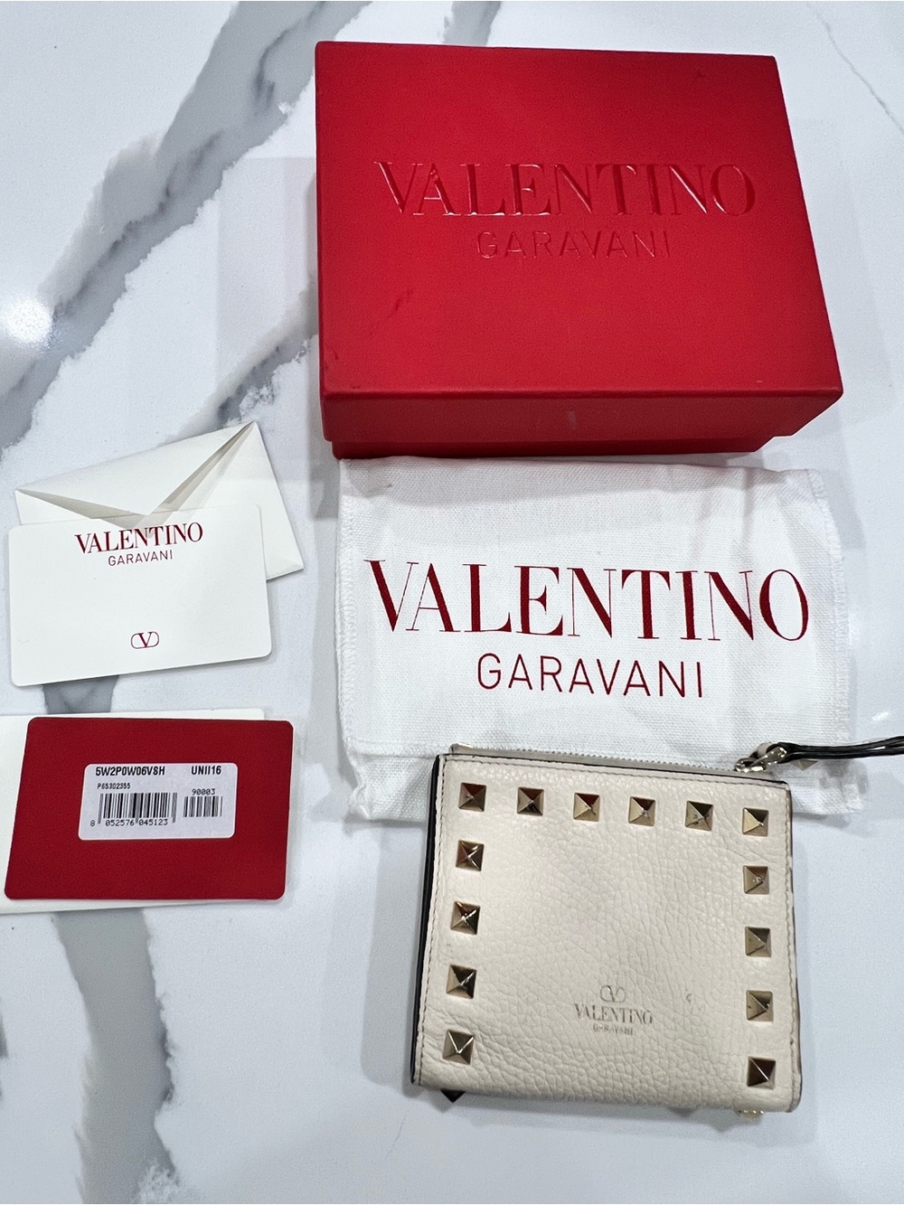 NEAR NEW Valentino Garavani Rockstud Small French Wallet
